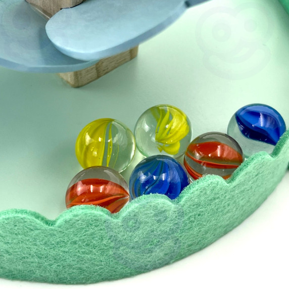 TOOKY TOY Wooden Colorful Spinning Tower for Children