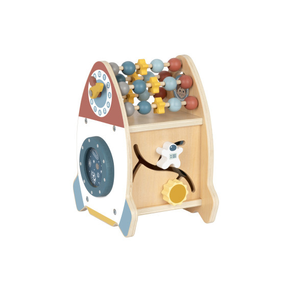 TOOKY TOY Space Rocket Activity Sorter Wooden Maze