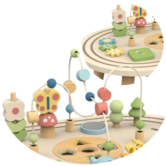 TOOKY TOY Wooden Safari Activity Table