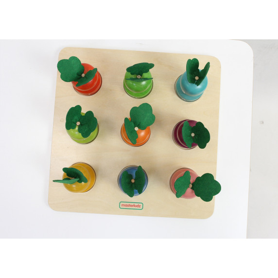 MASTERKIDZ Montessori Vegetables Educational Board Learning Numbers and Colors
