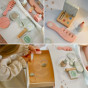 TOOKY TOY Wooden Dressing Table with Chair, Accessories, Mirror with LED Lighting + Cosmetics