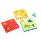 TOOKY TOY Montessori Puzzle Shapes and Colors Animals 6 Boards FSC