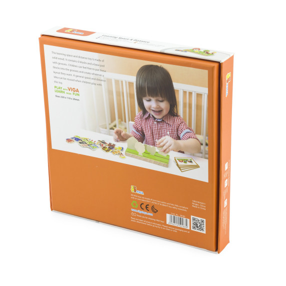 VIGA Wooden Educational Puzzle Distance Learning 2 in 1