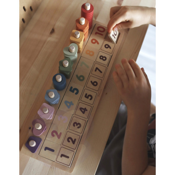 VIGA PolarB Wooden Abacus Montessori Number Sorter