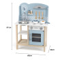 VIGA PolarB Wooden Kitchen with Accessories Silver - Blue