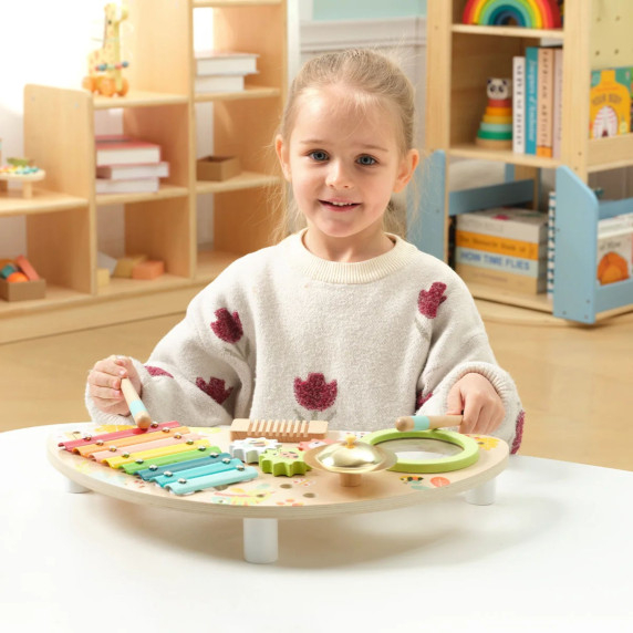 TOOKY TOY Multifunctional Instrument Music Center Xylophone Gears Grater Drum Cymbal Chopsticks