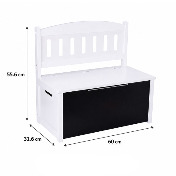 Tooky Toy Wooden Chest Bench with Drawing Board