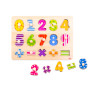 TOOKY TOY Wooden Puzzle Learning to Count Puzzle with Pins Numbers