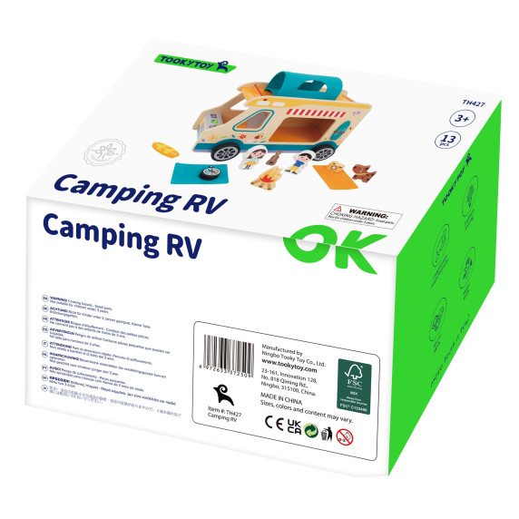 TOOKY TOY Wooden Camper Characters Camping