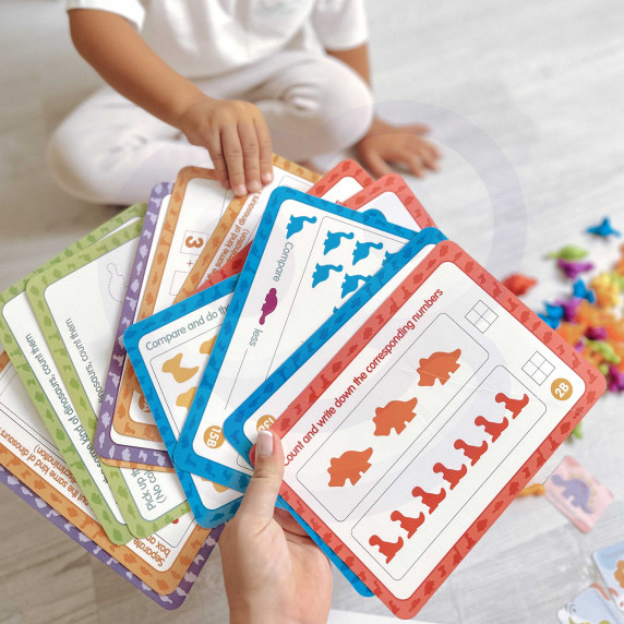 WOOPIE Montessori Educational Set Learning to Count Dinosaurs Sorter 95 pcs.