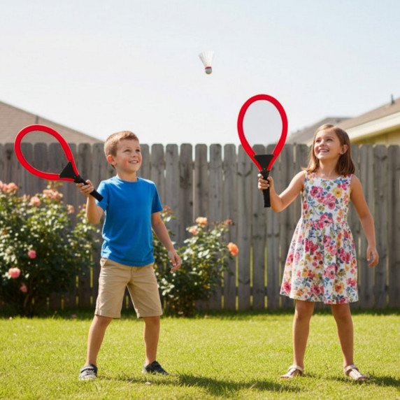 WOOPIE Large Tennis Badminton Rackets for Kids Set + Shuttlecock