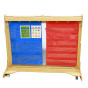 MASTERKIDZ Fabric Hanging Sheet with Pockets for Flashcards and Pictures Red