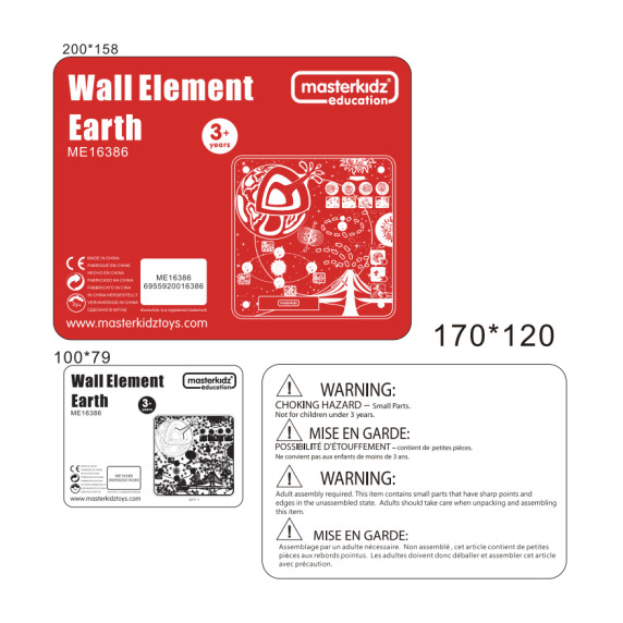 MASTERKIDZ Montessori Earth Educational Board