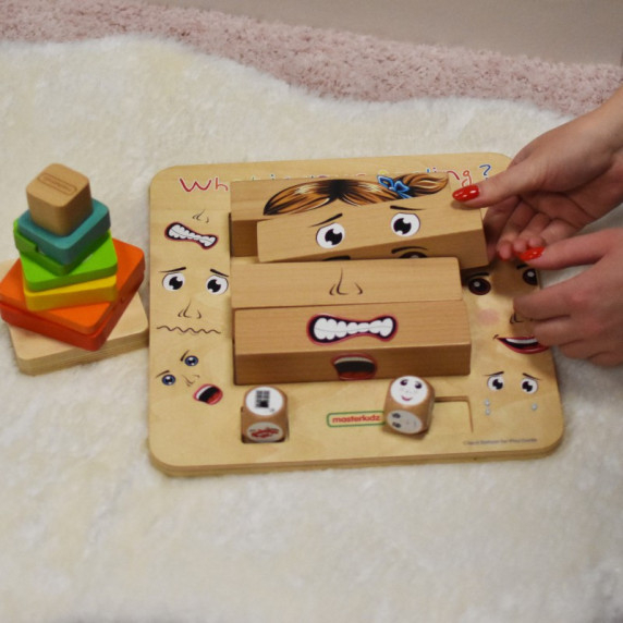 MASTERKIDZ Learning Emotions Wooden Montessori Game