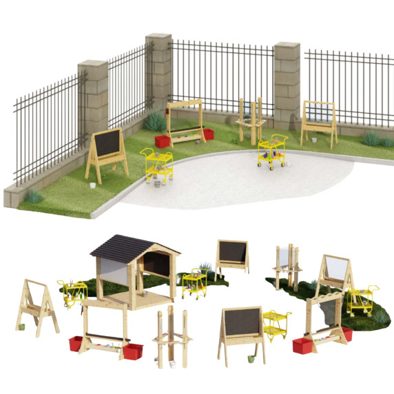 CLASSIC WORLD EDU Wooden Educational Easel