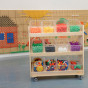 MASTERKIDZ Shelf on Wheels - 3 Shelves for STEM Board Accessories 800H x 800L