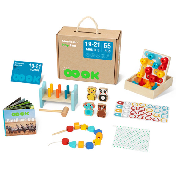 TOOKY TOY Box XXL Montessori Educational 7in1 Sensory Box 19-21 Months