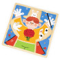 VIGA Wooden Manipulation Board with Clasps and Locks Monstessori Magician
