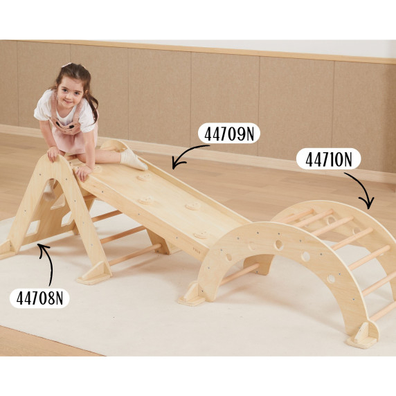 VIGA Wooden Slide Straight Climbing Wall