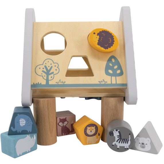 VIGA PolarB Wooden Pyramid Block Sorter Puzzle