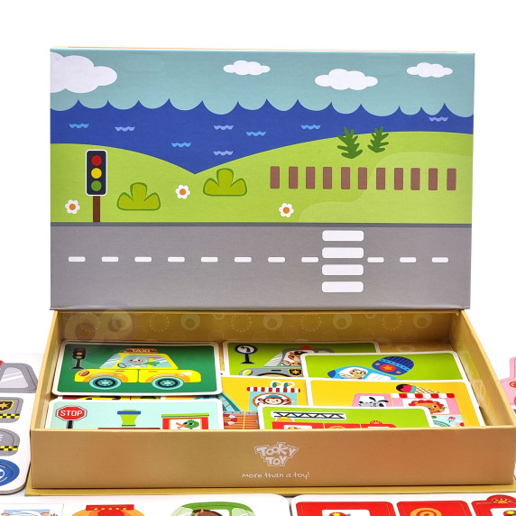TOOKY TOY Montessori Educational Puzzle Magnetic Box for Children 80 pcs.