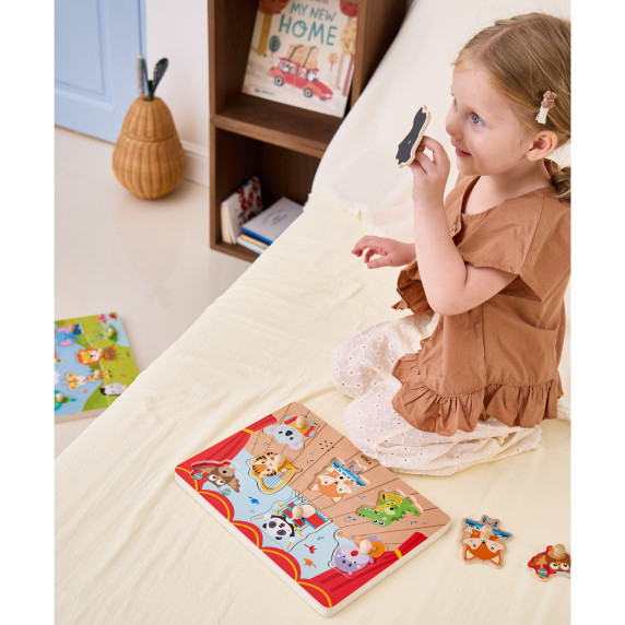 VIGA Sound Puzzle Match Musical Animals