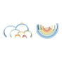 TOOKY TOY Pastel Puzzle Wooden Montessori Rainbow Blocks