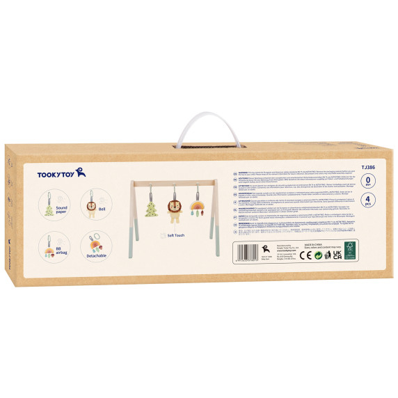 TOOKY TOY Baby Gym Educational Gymnastic Stand with 3 Plush Pendants