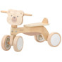 VIGA PolarB Wooden Ride-on Brown Teddy Bear with Soft Wheels
