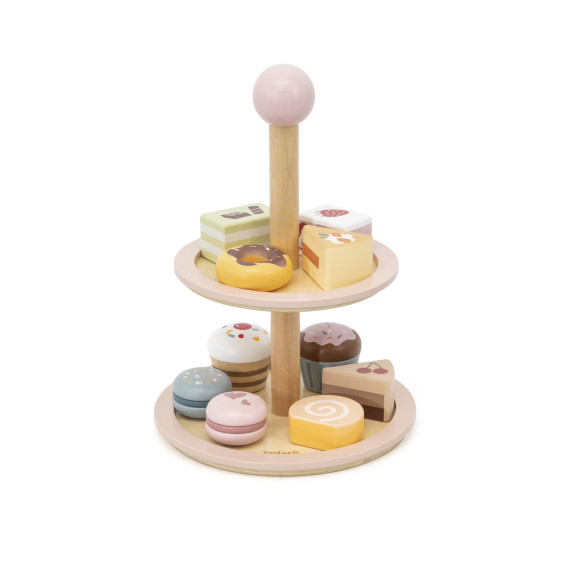 VIGA Wooden Cake Stand with Accessories