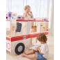 VIGA Large Wooden Ambulance Set Ambulance for Small Rescuers Accessories 25 pcs.
