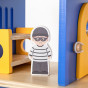 VIGA Wooden Police Station Police Car 3 levels 14 pieces