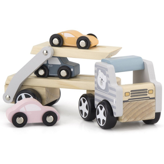 VIGA PolarB Wooden Toy Car with Montessori Cars