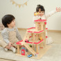 VIGA Wooden Parking for Cars with Elevator for 4 Cars and Helicopter