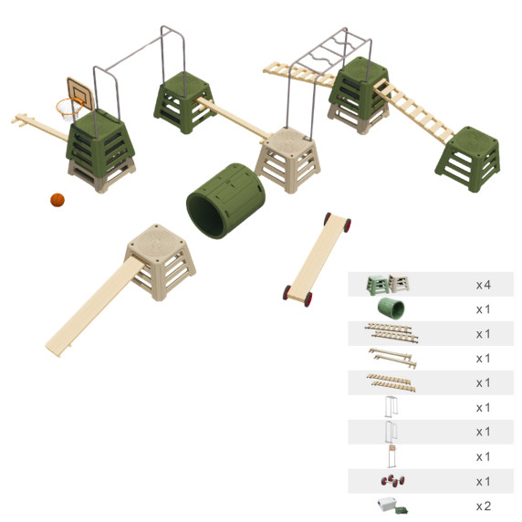 CLASSIC WORLD EDU Obstacle Course XXL Multi-Skill Motor Playground