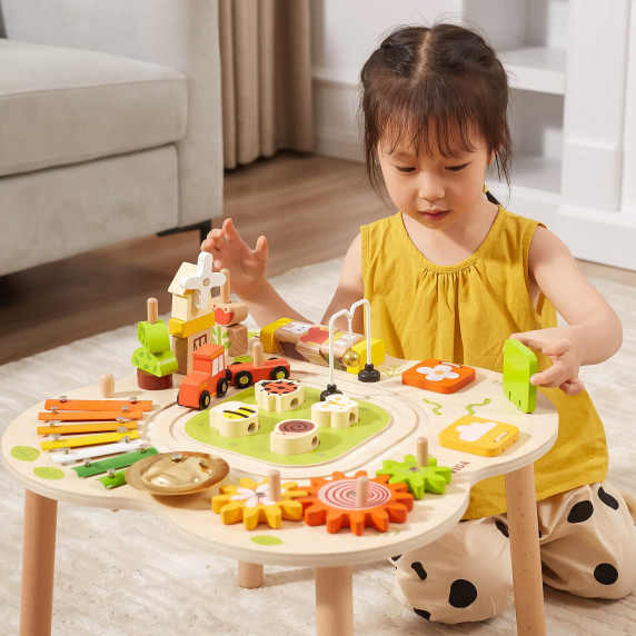 VIGA PolarB Educational Table Activities Pyramid Cymbals Sensory Montessori
