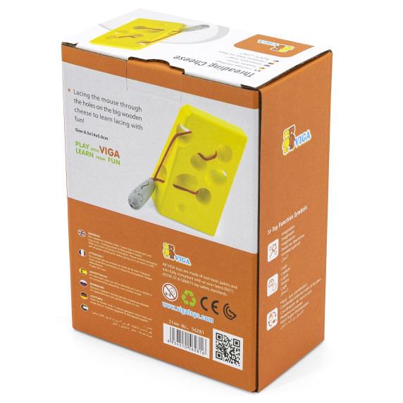 VIGA Wooden Interlacing Educational Maze Mouse in Cheese