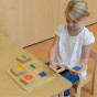 MASTERKIDZ Montessori Wooden Shapes and Colors Sensory Sorter