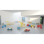 CLASSIC WORLD EDU Huge Wooden Construction Blocks Set Police Vehicles 89 pcs.