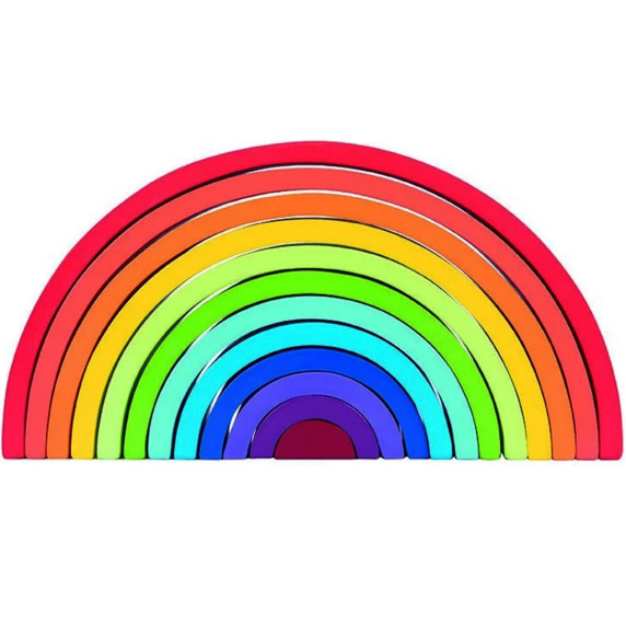 TOOKY TOY Wooden Puzzle Montessori Rainbow