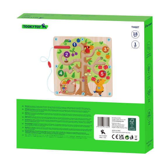 TOOKY TOY Fruit Tree Magnetic Maze Learning Counting