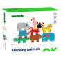 TOOKY TOY Wooden Blocks Puzzle Animals Montessori 9 pcs.