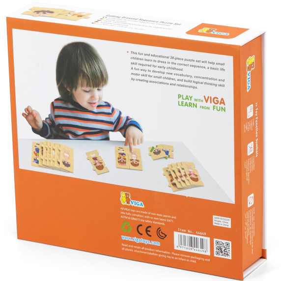 VIGA Wooden Educational Puzzle Kids Dress Up Puzzle