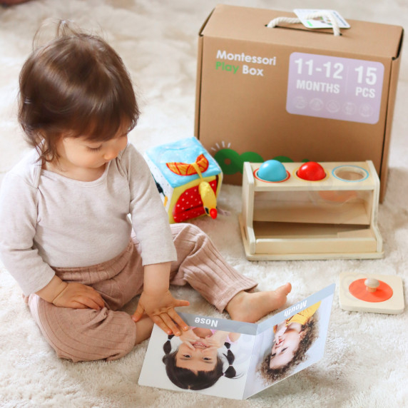 TOOKY TOY Box XXL Montessori Educational 5in1 Sensory Box 11-12 Months
