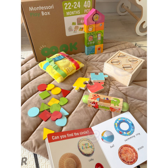 TOOKY TOY Box XXL Montessori Educational 7in1 Sensory Box 22-24 Months