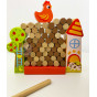TOOKY TOY Arcade Game Falling Hen Wooden Farm