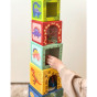 TOOKY TOY Wooden Blocks Educational Puzzle + 6 Play Figures 12 pcs.
