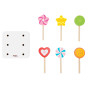 VIGA Wooden Lollipops Confectionery Shop Set of 6 for Children 18m+