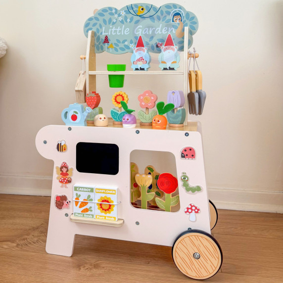 TOOKY TOY Garden Cart Wooden Shop 57pcs