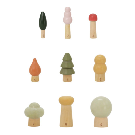VIGA POLARB Wooden Puzzle Sorter Forest Trees Learning Counting 1-9 18+ VIGA POLARB